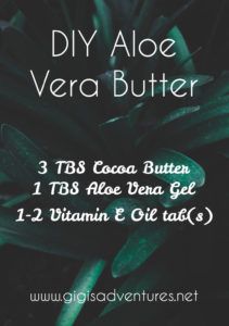 DIY 3-Ingredients Aloe Vera Butter - for Skin and Hair! | Gigi's Adventures Aloe Vera Butter, Diy Haircare, Homemade Beauty Recipes, Diy Body Butter, Hair Care Recipes, Diy Perfume, Skincare And Haircare, Diy Skin Care Recipes, Younger Skin