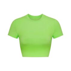 Skims Cotton Jersey Super Cropped T-Shirt *New Without Tags* Description: Fitted Short Sleeve T-Shirt, Crew Neckline, Super Cropped Length, Tonal Contrasted Stitching Color: Neon Green Fabric: 90% Cotton / 10% Spandex Fit: Model Is Size 2 And 5’ 8” (173 Cm), Wearing Skims S ***Never Been Worn, Only Tried On But Took Tags Off Cause I Was Originally Going To Keep It*** Green Stretch Cotton Cropped T-shirt, Green Fitted Cropped T-shirt With Crew Neck, Sporty Fitted Crop Top T-shirt, Sporty Fitted Cropped Shirt With Crew Neck, Green Crew Neck Crop Top For Summer, Green Short Sleeve Cropped T-shirt For Streetwear, Green Cropped Sporty Tops, Green Cropped T-shirt With Short Sleeves For Streetwear, Green Fitted Crew Neck Cropped T-shirt