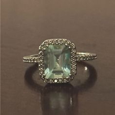 Barely Worn, Excellent Condition, No Stones Missing And No Stratches. Gift, No Box Or Tag. Effy Jewelry, Ring Color, Womens Jewelry Rings, Aquamarine, Diamond Ring, White Gold, Women Jewelry, Ring, Stone