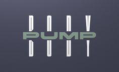 the word pump is written in green and white on a dark background with vertical lines