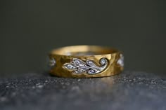 Cathy Waterman | Rings Mixed Metal Engagement Ring, Paisley Wedding, Gold Heart Ring, Floating Lights, Right Hand Ring, Mens Gold Jewelry, Gold Ring Designs, Victorian Rings