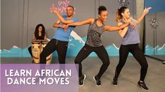 the dancers are dancing together in front of a backdrop that says learn african dance moves