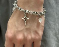 Etsy - Shopping Cart Star Bracelet, Star Pendant, Silver Bracelets, Fashion Bracelets, Bracelets For Men, Sterling Silver Jewelry, Silver Jewelry, Beaded Necklace, Etsy Shop