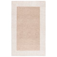 a beige and white rug on a white background