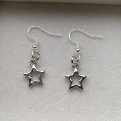 Handmade Silver Star Earrings. Fish Hook. Unused. In Good Condition. Tags: Handmade. Handmade Earrings. Handcrafted Earrings. Handcraft Earrings. Handcrafted Earrings. Handmade Silver Earrings. Handmade Silver Charm Earring. Handmade Charm Earring. Handmade Silver Charm Earrings. Handmade Charm Earrings. Handmade Charm Earring. Charm Earring. Earring. Earrings. Handmade Earrings. Silver Star Earring. Silver Star Earrings. Silver Earring. Silver Earrings. Earring. Earrings. Silver. Fish Hook Earr Silver Star-shaped Pierced Earrings, Silver Star-shaped Earrings As Gift, Silver Star Charm Earrings For Everyday, Silver Star-shaped Earrings, Silver Earrings With Star Charm For Everyday, Handmade Silver Star Earrings, Silver Star-shaped Earrings With Ear Wire, Nickel-free Star-shaped Earrings For Jewelry Making, Star Earrings Silver