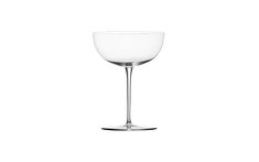 an empty wine glass on a white background