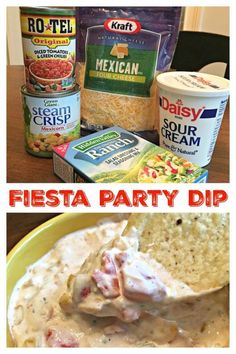 mexican party dip with tortilla chips and salsa