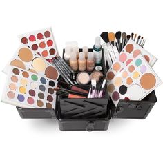 OFRA Professional Toolbox Makeup Case - Pack Up All of Your Makeup Essentials In This Folding Kit by OFRA Cosmetics Foundation Palette, Professional Makeup Kit, Lip Liners, Eyeliner Gel, Translucent Powder, Pack Up, Blush Palette, Pencil Sharpener, Gel Eyeliner