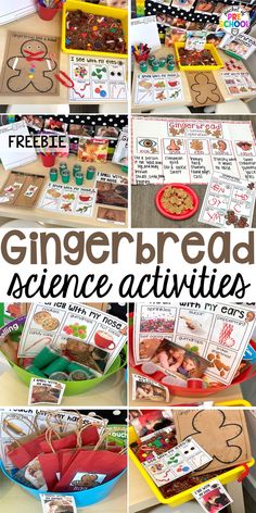 gingerbread science activities for kids with pictures and instructions to make them look like they are eating