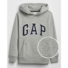 Gap Kids Boys Arch Logo Hoodie Soft, Comfy Fleece. Long Sleeves With Ribbed Cuffs, Hem. Hoodie With Jersey Lining. Embroidered Arch Logo Applique At Front. Kanga Pocket. 77% Cotton, 23% Polyester. Machine Wash. Hoodie Gap, Gap Kids Boys, Storm Troopers, Gap Sweatshirt, Gap Hoodie, Gap Logo, Boys Sweatshirts, Gap Kids, Kids Logo