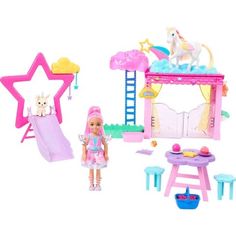 Barbie A Touch of Magic Chelsea Doll Playset with Baby Pegasus Barbie Pegasus, Chelsea Barbie, Barbie Chelsea Doll, Horse Toys, Chelsea Doll, Barbie Outfits, Winged Horse, Pet Bunny