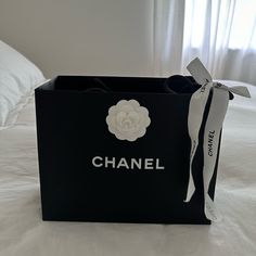 Chanel Shopping Bag W/ Camelia & Ribbon Great Condition. Perfect Addition To Display In Your Closet! Designer White Bags For Gifts, Designer White Bags As Gifts, Chanel Black And White, Chanel Brand, Chanel Tote, Luxe Life, Pink Chanel, Classic Handbags, Bag Packaging