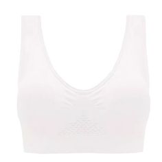 Ladies Traceless Comfortable No Steel Ring Vest Breathable Gathering Sports Bra Woman Underwear Features: DESIGN : The bra very soft,the elastic fabric give enough supporting to breast,it will keep the shape washing, REMOVABLE PADDING,easier to wash the padding,you also can it to wear as your habit.The widen side band will conceal armpit ,and keep close fit. SELECTIVE MATERIAL: The fabric is very smooth and gentle to your skin, no any irritation, the good elasticity will keep the bras shape and Compressive White Sports Bra With Removable Pads, Supportive White Sports Bra With Built-in Padding, White Stretch Sports Bra With Built-in Padding, Stretch White Sports Bra With Built-in Bra, White Sports Bra With Built-in Padding And 4-way Stretch, Armpit Fat, Plus Lingerie, Nursing Bra, Plus Size Activewear