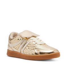 PRICES MAY VARY. Low-top sneaker 1 inch heel height Textile upper material Gold Sneakers, New Years Outfit, Xmas Ideas, Low Top, Special Features, Steve Madden, Top Sneakers, Womens Sneakers, 1 Inch