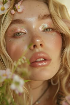 Embrace ethereal elegance with these natural spring makeup ideas, showcasing soft, dreamy hues, luminous highlights, and delicate, airy textures for a whimsical vibe. Natural Goddess Makeup, Soft Spring Makeup Looks, Magic Makeup Looks, Ethereal Photoshoot Nature, Natural Fairy Makeup, Soft Ethereal Makeup, Ethereal Fairy Makeup, Ethereal Aesthetic Makeup, Ethereal Makeup Goddesses