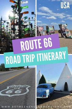 the route 66 road trip itinerary is great for families to take in and out