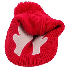 Featuring a unique design of Rudolph, this baby beanie offers a festive style perfect for any winter adventure. Keep your little one warm and stylish all season with this fun and playful beanie! Cute Warm Winter Beanie, Playful Hats For Cold Weather, Red Warm Outdoor Hat, Warm Red Hat For Outdoor, Warm Red Outdoor Hat, Red Winter Hat For Outdoor, Red Knitted Beanie For Winter, Red Knitted Winter Beanie, Fun Warm Beanie For Winter