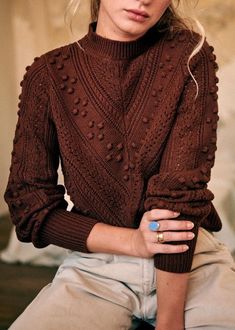 Pijamas Women, Pullover Outfit, Spring Sweater, 가을 패션, Brown Sweater, Mode Vintage, Mode Inspiration, Looks Vintage