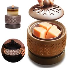 PRICES MAY VARY. [Candle/Wax Melt Faster & Long Lifetime]-This wax warmer for scented wax has a power of 50W, much faster than regular wax melt warmer. Which let you enjoy the scent immediately without waiting. Unlike regular candle warmer lamp, our candle warmer plate use High-tech heating pad which has a longer lifetime. [Comes with heat insulation base] - Our candle warmer has no hot area exposed and safe for your family and pets. The hot area is the plate which covered by the cap, please don Candle Heater, Scentsy Wax Warmer, Candle Wax Warmer, Electric Wax Warmer, Candle Warmer Lamp, Electric Candle, Wax Melt Warmer, Home Fragrance Accessories, Oil Warmer