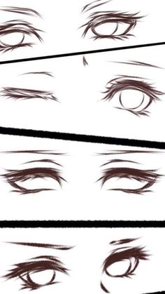 the different stages of drawing an eye