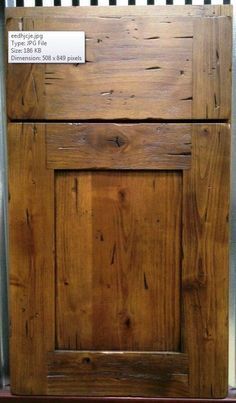 a wooden door with a sign on it