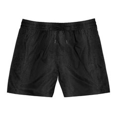 Featuring an intricate Black snake skin pattern, these men's mid-length swim shorts are a bold fusion of style and functionality.  The detailed reptile-inspired design adds a fierce, textured look, making these shorts perfect for any occasion--from the beach or pool to a night out at a restaurant or club.  Made with 95% polyester and 5% spandex, they offer a perfect blend of comfort and flexibility, whether you're swimming, lounging, or hitting the town.  With a relaxed fit, an inner mesh brief Rave Shorts, Snake Skin Pattern, Patterned Shorts, Festival Outfit, Mid Length, Snake Skin, Swim Shorts, Reptiles, Mens Shorts