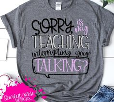 "Teachers get ready back to school with these super cute teacher sayings and can personalized with your name. All sizes and different colors can be done, if you do not see your size or color you want, just convo me for availability. This unisex crew neck T-shirt comes in a relaxed style. Order your normal size for a loose fit, or size down one for a more fitted look. If you would like a Ladies cut, please add in the note section. Upgrade to 2xlg to 4 xlg: https://www.etsy.com/listing/168269734/u First Day Of School Funny, Teacher Attire, Teacher Quotes Funny, Teacher T Shirts, School Funny, Teaching Outfits, Teaching Shirts, Teacher Svg, Funny Teacher