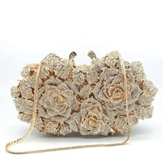 Women's Evening Bag Handbags Bridal Purse Clutch Alloy Crystals Chain Rhinestone Party / Evening Date Silver Gold 8892840 2022 – 723,53 Bridal Clutch Purse, Rose Clutch, Purple Clutch, Gold Evening Bag, Rhinestone Handbags, Rose Bag, Bridal Handbags, Party Handbags, Tech Gadget