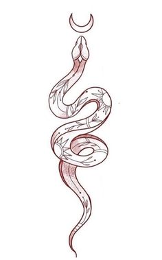 a drawing of a snake with the tail curled up and eyes closed, on a white background