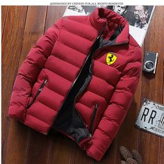 Herren frühjahr und herbst dünne jacke windjacke lovers windjacke Ferrari logo druck jugend vitalität stil Outwear Coat, Mens Windbreaker, Jackets Men Fashion, Winter Jacket Men