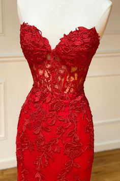 Prom Dress Mermaid, Lace Long Prom Dress, Red Prom Dress Long, Strapless Prom Dress, Blue Homecoming Dresses, Dress Mermaid, Lace Formal Dress, Evening Dresses Cocktail