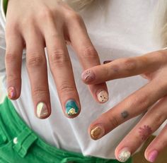 Chaeyoung Twice Nails, Twice Nails Kpop, Chaeyoung Tattoo, Strawberry Drawing, Bad Nails, Minimal Nails, Twice Chaeyoung