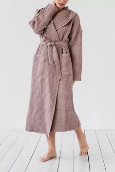 MagicLinen Waffle Hooded Bath Robe | Urban Outfitters