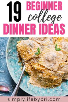 college dinner ideas Quick College Dinners, College Dinner Ideas, Easy Dinner Recipes For One, College Cooking Recipes, Cheap College Meals, College Meal Planning, College Dinner, College Dinners, Healthy College Meals