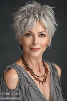 50 Pixie haircuts for older women Womans Short Hair Styles, Funky Short Hair Over 50 Fine Hair, Hair Bands For Short Hair, Deborah Darling Hair, Edgy Short Hair Styles, Jenner Hair, Platinum Pixie, Short Spiky Haircuts, Stacked Haircuts