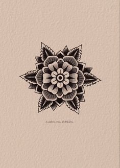 a black and white drawing of a flower on a beige background with the words carolina rising above it