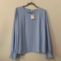 Brand New With Tag J-Crew Long Sleeve Blouse Size Large. Length 24” Armpit To Armpit 23” Jcrew Women, J Crew Factory, Women Long Sleeve, Sleeve Blouse, J Crew, Top Blouse, Long Sleeve Blouse, Womens Tops, Brand New