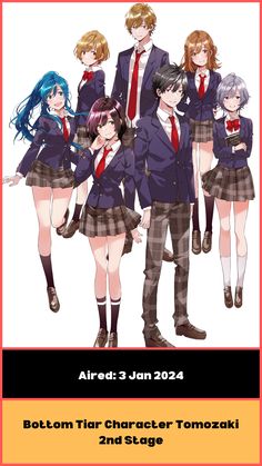 Bottom Tier Character Tomozaki Season 2 Bottom Tier Character, Anime List, Winter 2024, Tv Series, Tv, Anime