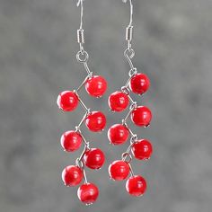 love the balls Red Jwellary, Nickel-free Red Jewelry For Anniversary, Hypoallergenic Red Round Jewelry, Red Dangle Jewelry Gift For Her, Nickel Free Red Earrings For Anniversary, Nickel-free Red Earrings For Anniversary, Nickel Free Red Jewelry As Gift, Red Round Earrings For Christmas, Nickel Free Red Jewelry Gift