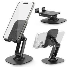 three different views of the same device holder