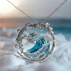 🔥LAST Sale 50% OFF - 🌊Ocean's Oath Jewelry Set Marine Jewelry, Ocean Ring, Necklaces And Rings, Necklace Packaging, Ocean Necklace, Waves Crashing, Image 3d, Ocean Jewelry, Be Okay