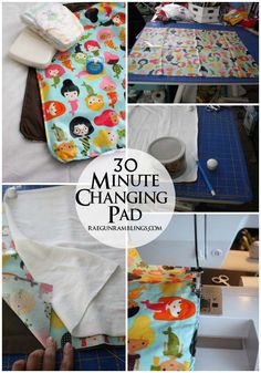 the instructions for how to make a changing pad