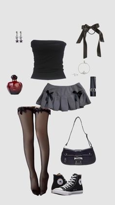 Coquette Outfit, Dark Coquette, Really Cute Outfits, Basic Outfits, Teenage Fashion Outfits, Girly Outfits, Cute Casual Outfits