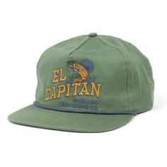 El Capitan Hat – Sendero Provisions Co. Adjustable 5-panel Baseball Cap For Fishing, Adjustable Green Hats For Fishing, Adjustable Flat Bill Snapback Hat For Fishing, Green Fishing Cap, Vintage Adjustable Hat For Outdoor Activities, Green Curved Brim Hat For Fishing, Adjustable Green Hats For Adventure, Rumor Has It, Retro Pop