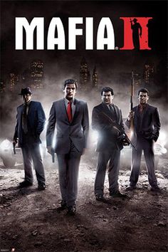 the video game's cover art for mafia ii, which features three men in suits and