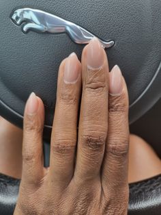 Apres Gel X Nails Medium Round, Natural Sculpted Nails, Short Nails Chubby Fingers, Natural Curved Acrylic Nails, Best Nail Shape For Chubby Hands, Acrylic Overlay Nails Short Natural, Chubby Fingers With Acrylics, Overlay Nails, Finger Art