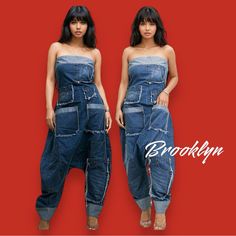 Stylish And Comfortable Fit , Harem Style ,Denim One Piece Jumpsuit !! Blue Denim Overall Pants, Denim One Piece Jumpsuit, Denim One Piece, Blue Denim Overalls, One Piece Jumpsuit, Denim Jumpsuit, Perfect Outfit, Casual Chic, Pant Jumpsuit