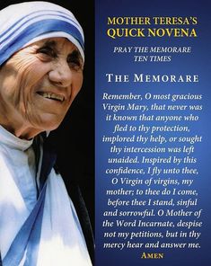 the mother teresa's quote is shown in front of a blue and white background