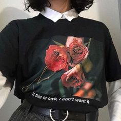 If This Is Love I Dont Want It Shirt Aesthetic Shirt Rose | Etsy Moda Grunge, Mode Tips, Mode Chanel, Aesthetic Grunge Outfit, Grunge Look, This Is Love, Mode Inspo, 가을 패션, Love T Shirt