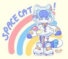 an image of a cat that is in space